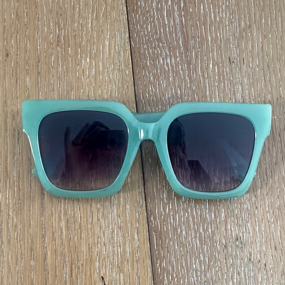 Mint Green Square Sunglasses